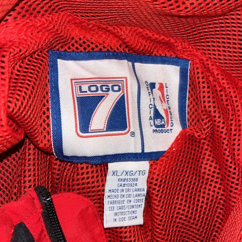 LOGO 7 Chicago Bulls Zip Coat~Jacket~sz XL~NBA Basketball~Windbreaker